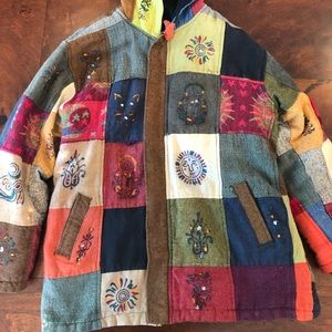 Handmade quilt stitch jacket
